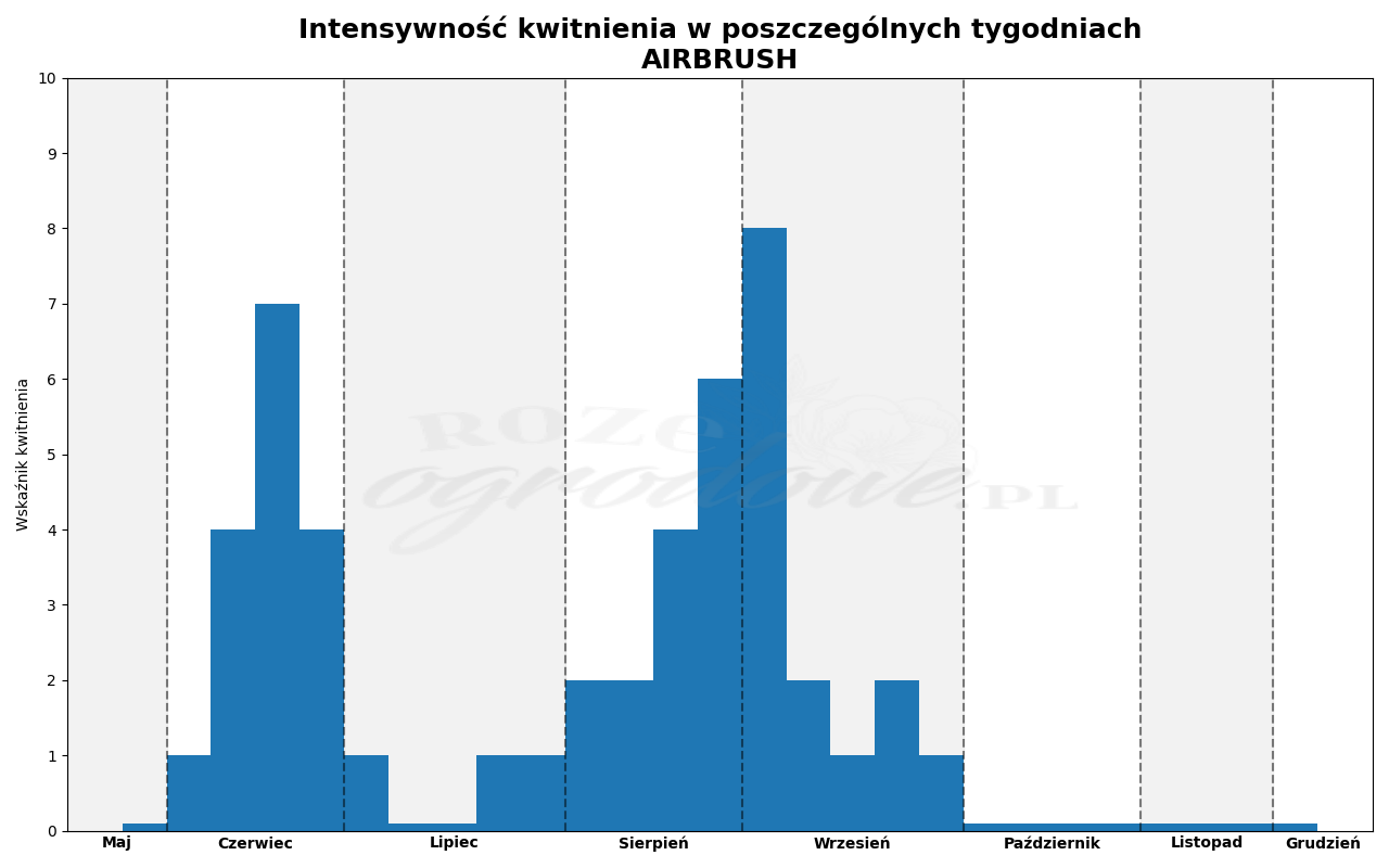 Wykres zrobiony na podstawie obserwacji 3-letnich krzewów w sezonie 2025 w Więckowicach w gminie Wojnicz.